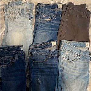 Used bundle of 6 jeans